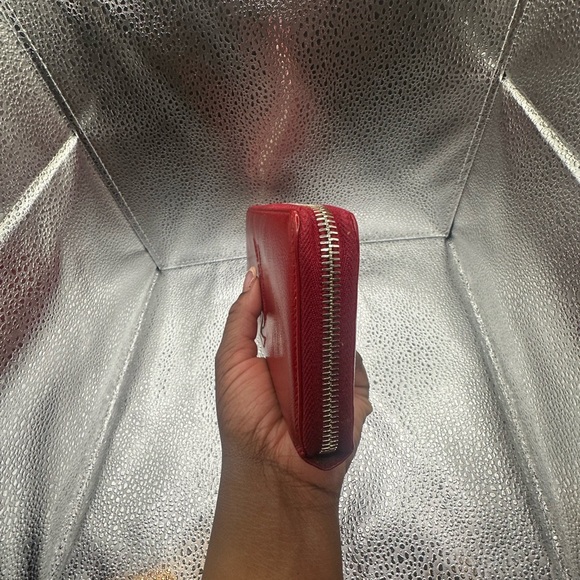 Preloved Red YSL Zippy Wallet with Box and Dust Bag - Picture 7 of 11